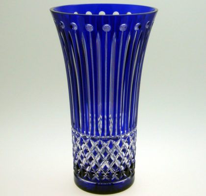 Vase bleu cobalt Xénia en cristal