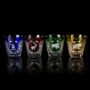 Set di 4 bicchieri in cristallo colorato Tsar Hunt Whisky DOF