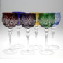 Lot de 6 verres colorés en cristal Alhambra