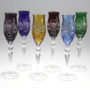 Lot de 6 flûtes à champagne colorées en cristal Alhambra